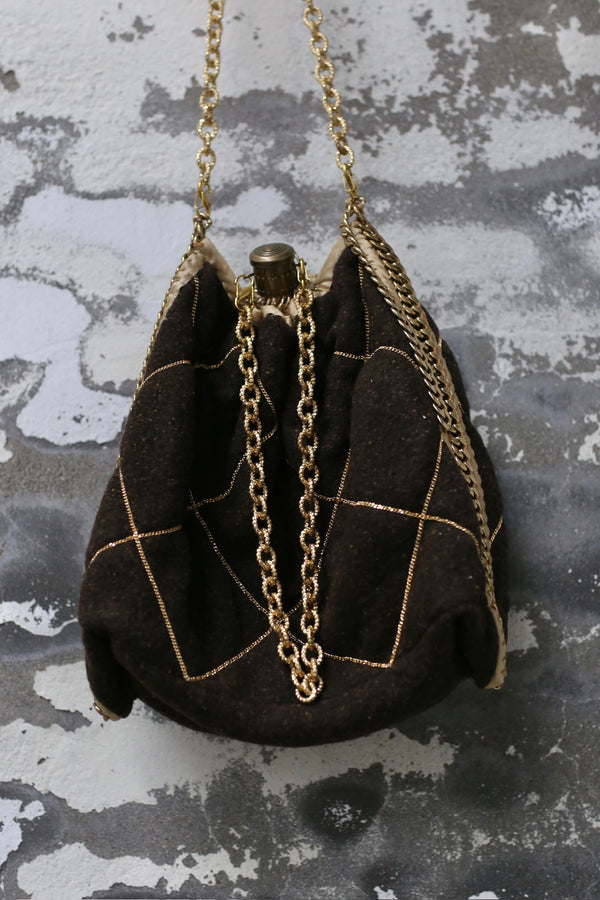 MUTEDANCE sling chain bag MD23FW105 brown PM100